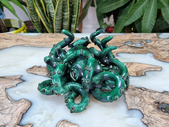 Sicilian artisan ceramic octopus, Sicilian ceramics, ceramic octopus, octopus, Caltagirone ceramics, design, handmade