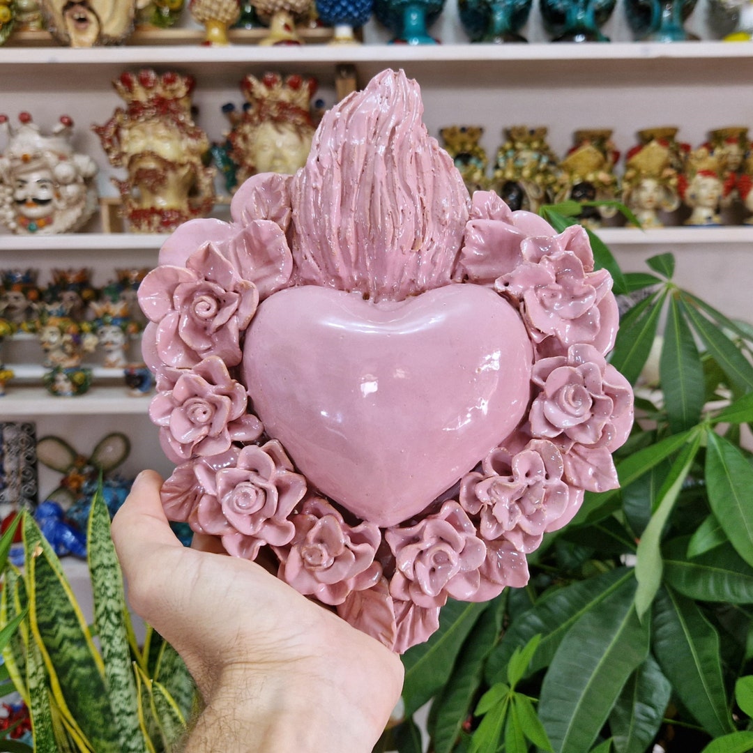 Ceramic Heart Sacred Heart Heart of God Ancient Heart Etsy UK