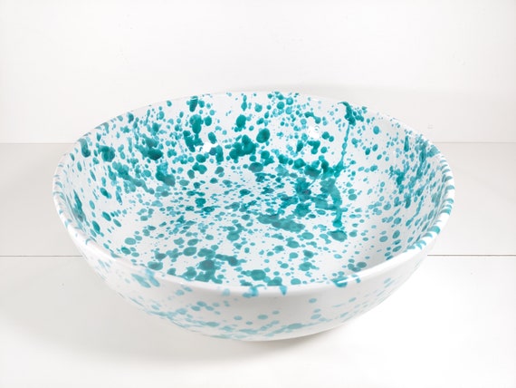 Large bowl 33 cm, centerpiece, bowls, trays, appetizers, salad bowl, bowl, sicilian ceramics
