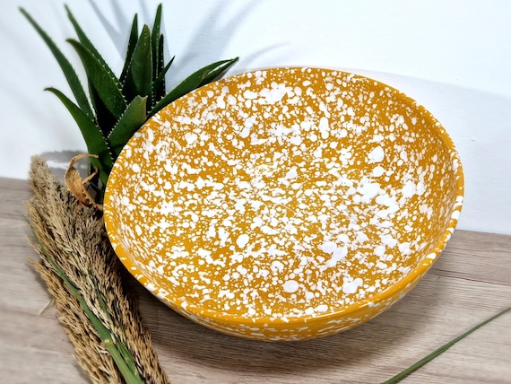Large bowl 33 cm, centerpiece, bowls, trays, appetizers, salad bowl, tureen, bowl, Sicilian artisan ceramics
