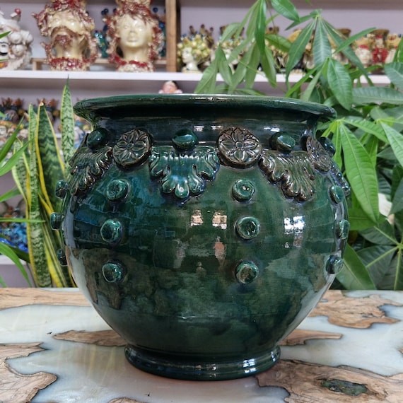 caspò Caltagirone artisan ceramic vase, centrepiece, artisan ceramic, artistic ceramic