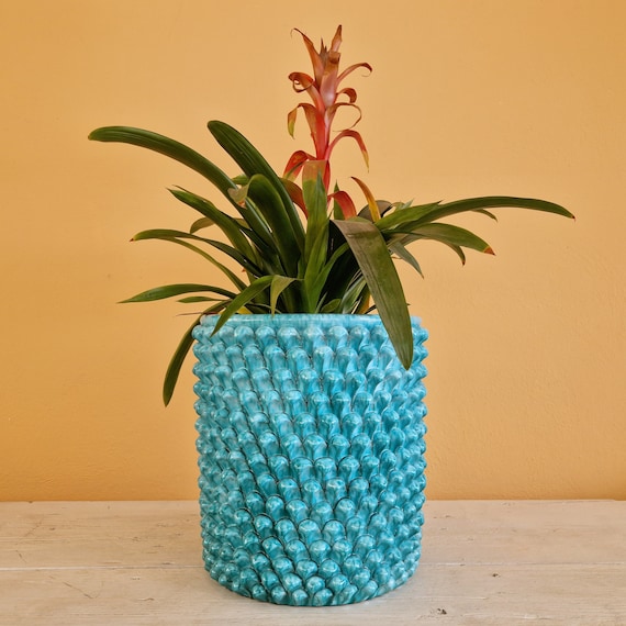 Pigna Vase H.36 L.33 cm Artisan Sicilian Ceramics made entirely by hand, vase holder, caspò, vase, pine cone,