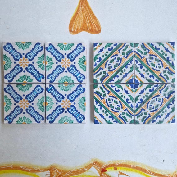 Sicilian Aeolian tiles, handmade ceramic coasters, trivets, ceramic tiles, shards, brick, handmade ceramics