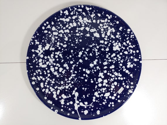 Round plate 30 cm, centrepiece, cut plate, tray, appetizer, pizza plate, platò, pasta, course, handcrafted Sicilian ceramic