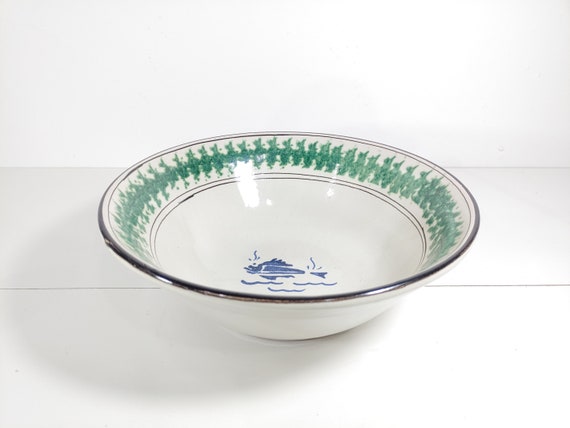 25 cm bowl in Sicilian Caltagirone handmade ceramic reproduction of ancient decoration, antique bowls, classic plates