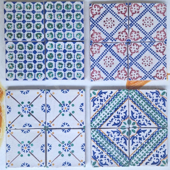Sicilian Aeolian tiles, handmade ceramic coasters, trivets, ceramic tiles, shards, brick, handmade ceramics