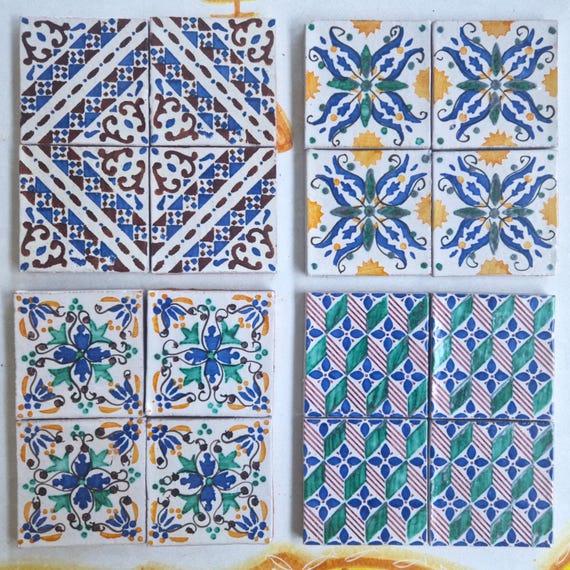Sicilian Aeolian tiles, handmade ceramic coasters, trivets, ceramic tiles, shards, brick, handmade ceramics