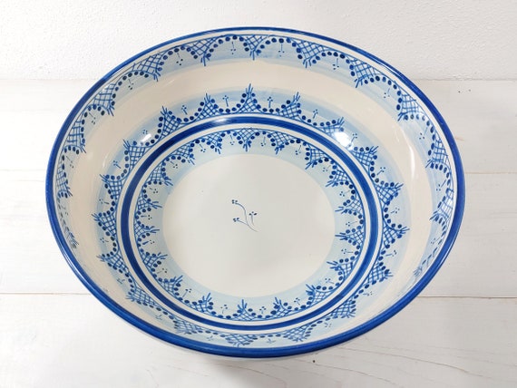 Large bowl 31 cm, centerpiece, bowls, trays, appetizers, salad bowl, soup bowl, Sicilian ceramic Caltagirone artisanal