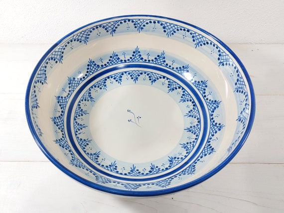 Large bowl 31 cm, centerpiece, bowls, trays, appetizers, salad bowl, tureen, Sicilian Caltagirone ceramics handmade