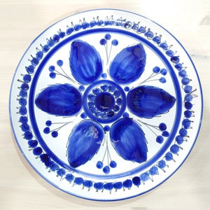 Round plate 31 cm, centerpiece, bowls, tray, appetizer, salad bowl, soup bowl, pasta, serving, Sicilian ceramics