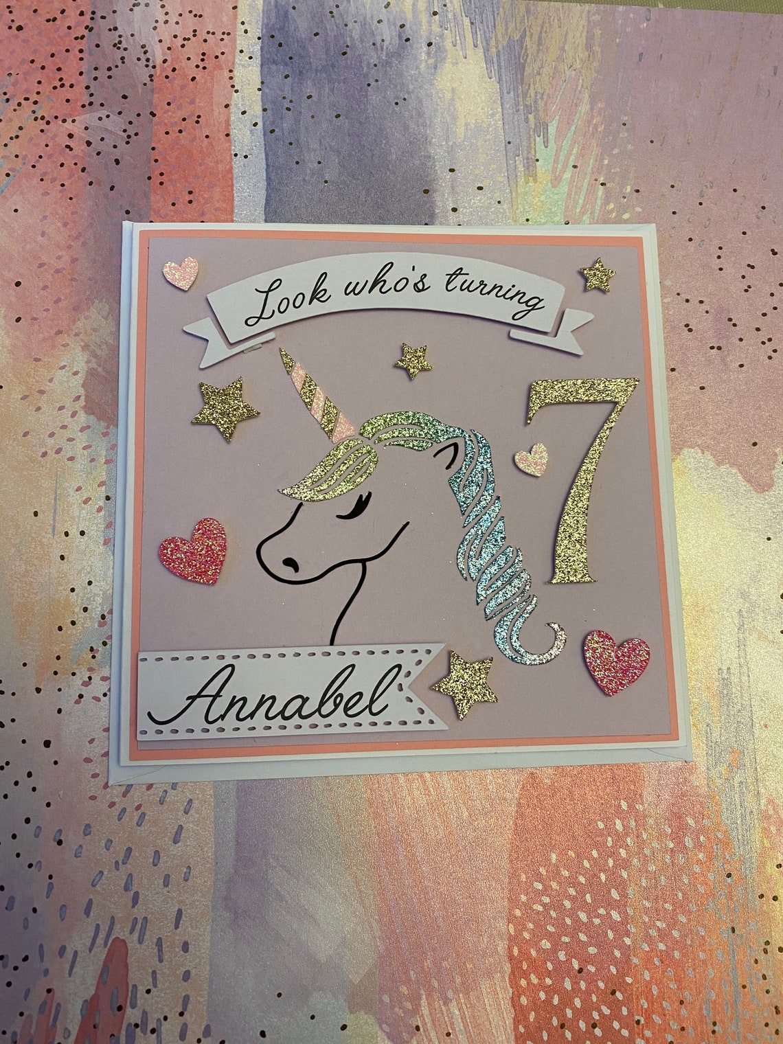 handmade unicorn birthday card etsy