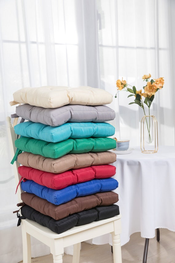 Luxury Chair Cushion Seat Cushion Thick With Tie On Etsy UK