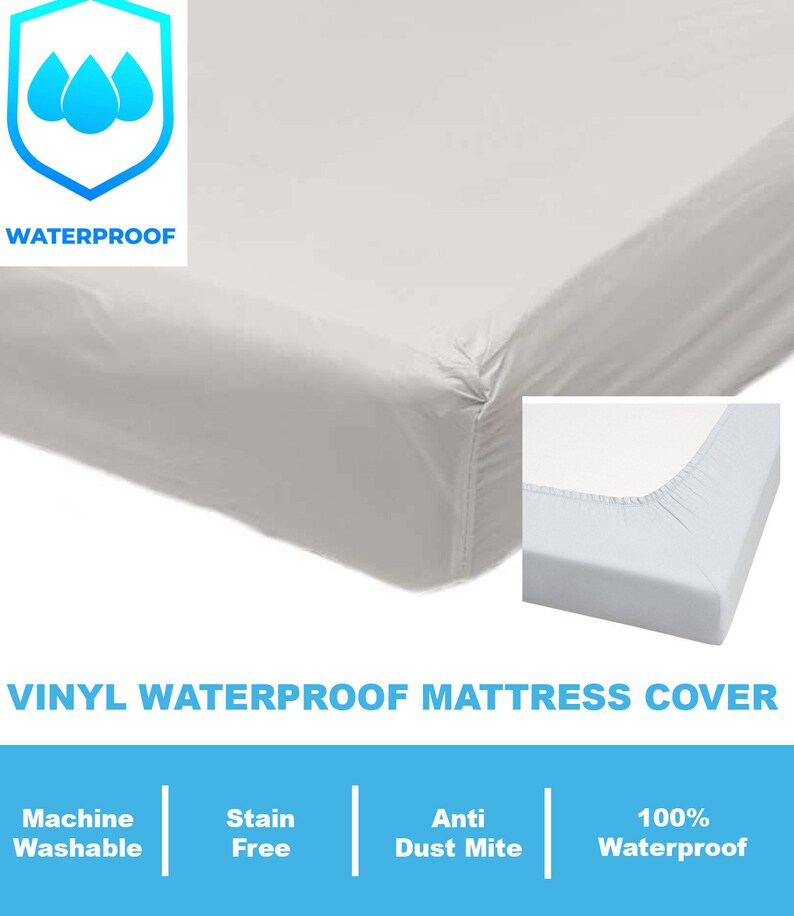 Heavy Duty WATERPROOF Vinyl Plastic PVC Mattress Cover Etsy