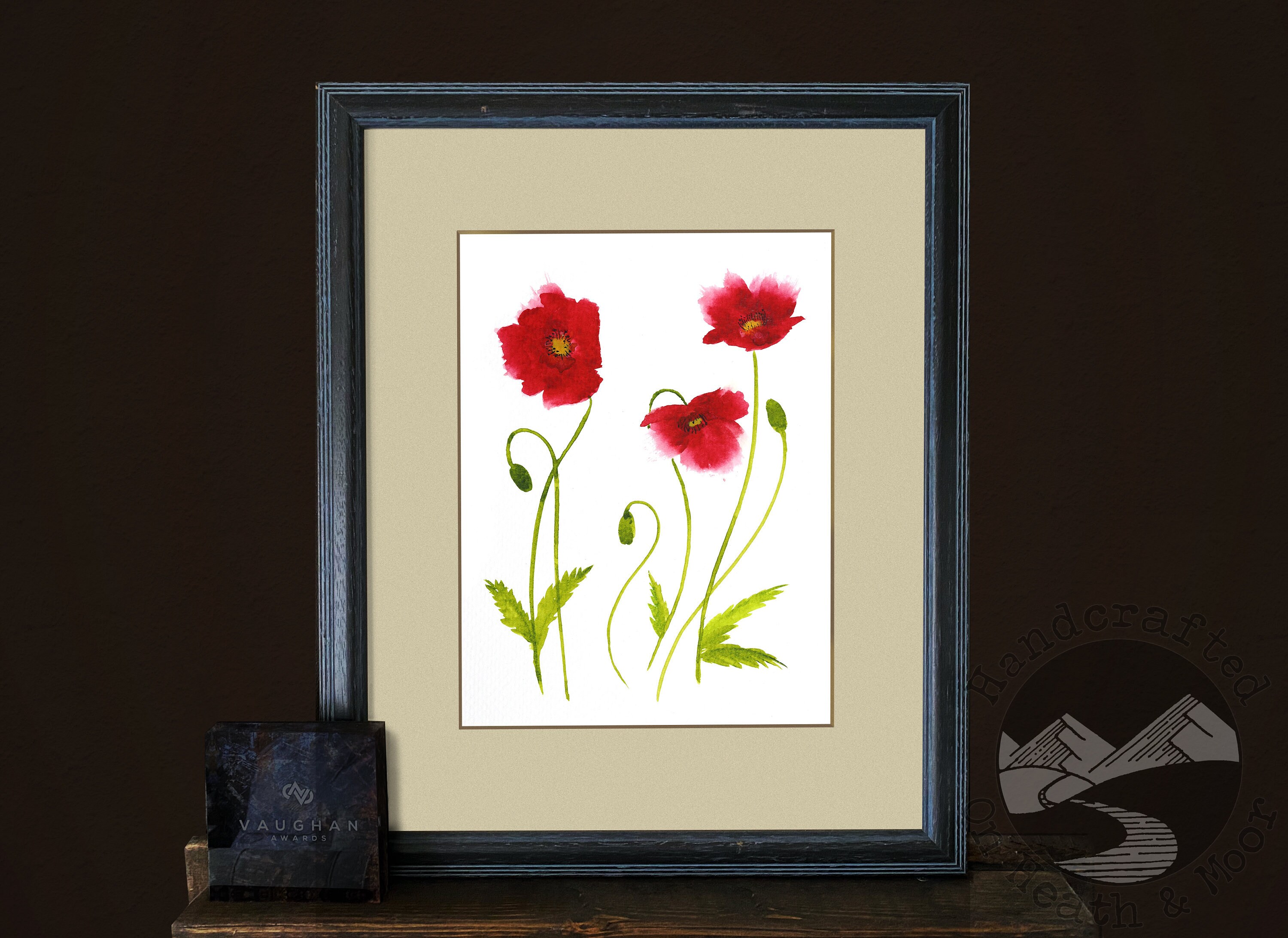 Poppy Botanical Flower Art Print of Original Watercolour | Etsy