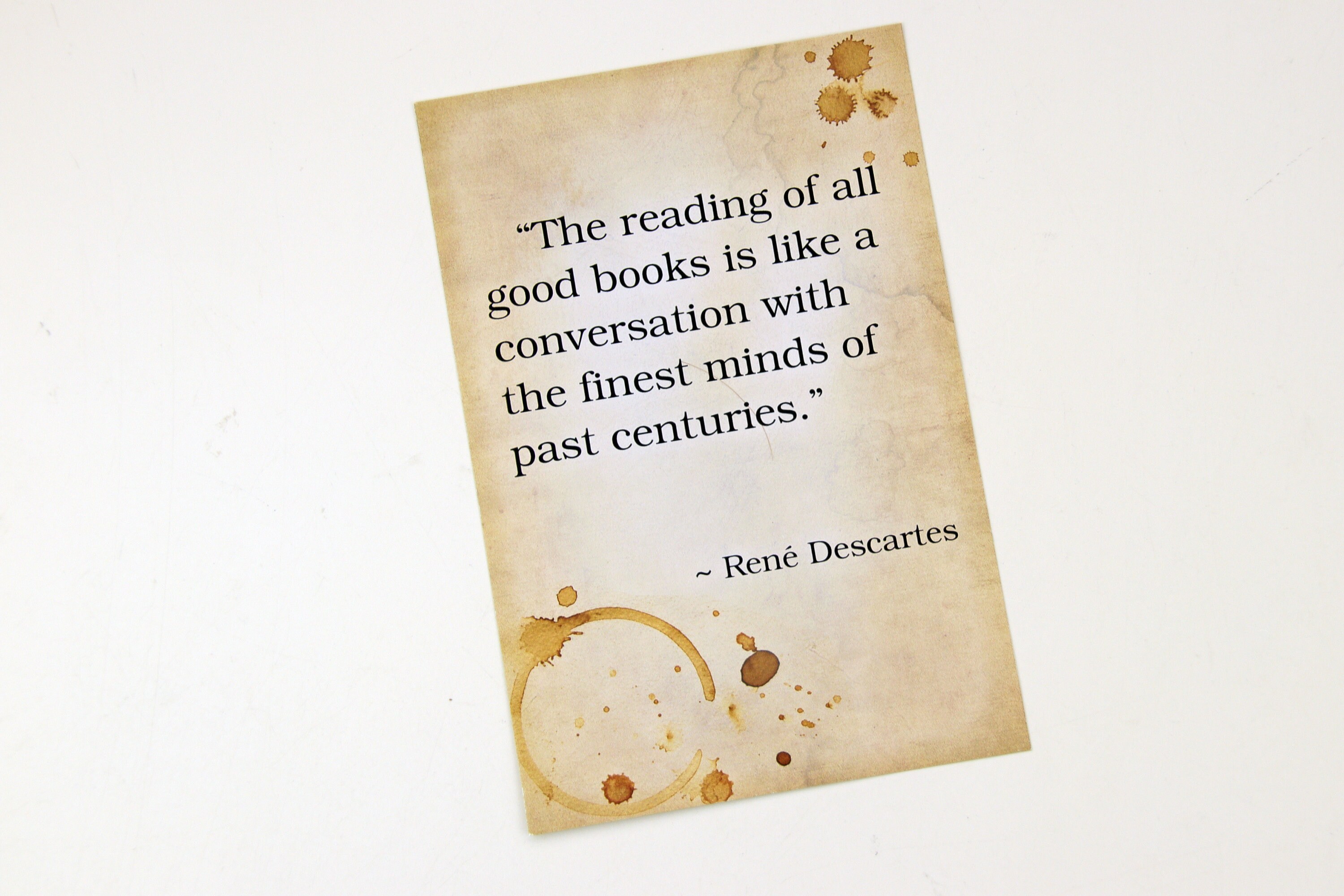 Rene Descartes Book Lover Bibliophile Good Reads Poetry - Etsy Finland