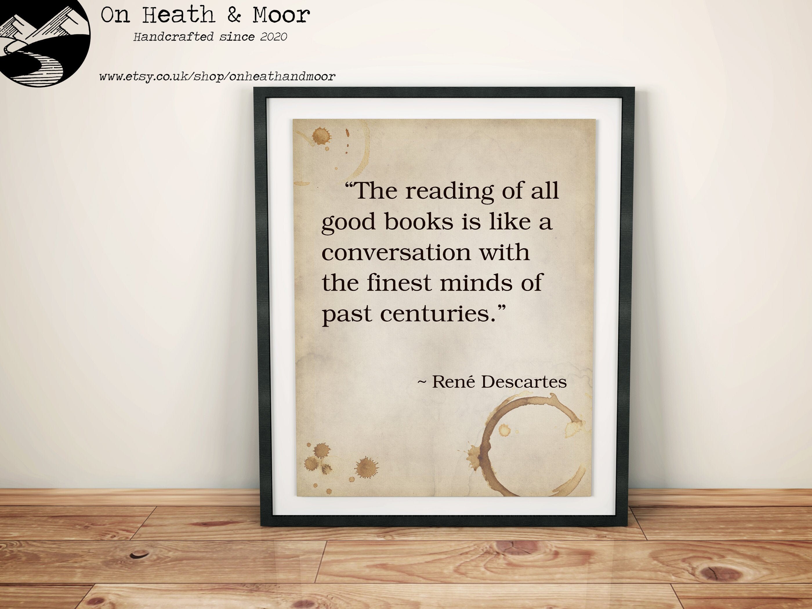 Rene Descartes Book Lover Bibliophile Good Reads Poetry - Etsy Israel