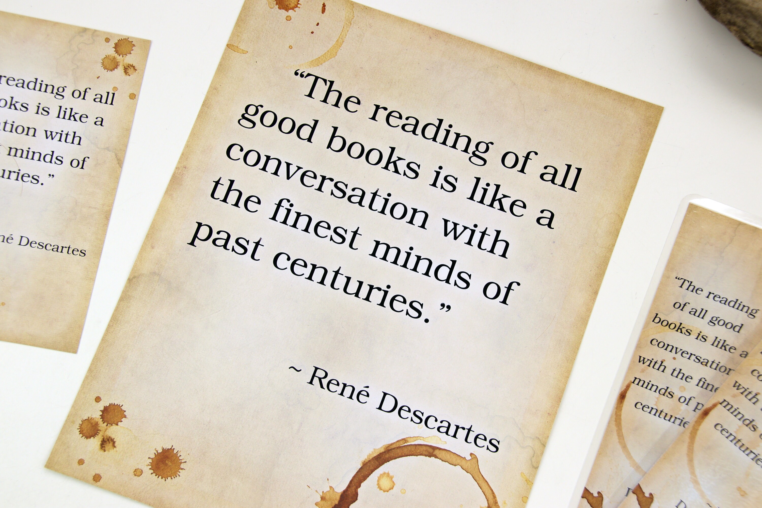 Rene Descartes Book Lover Bibliophile Good Reads Poetry - Etsy Finland