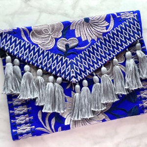 Pochette mexicaine faite main, Pochette à broderie florale, Pochette mexicaine, Pochette mexicaine enveloppe, Pochette d'été, Pochette Mexique