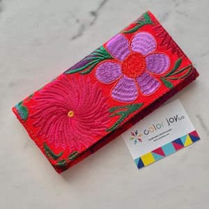 Embroidered Wallet, Floral Embroidery Wallet, Wallet Women, Gift for her, Chiapas Wallet, Handmade Wallet, Mexican Wallet