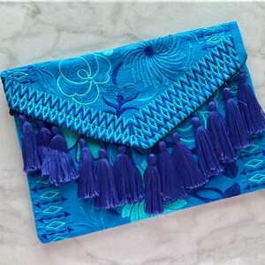 Pochette mexicaine faite main, Pochette à broderie florale, Pochette mexicaine, Pochette mexicaine enveloppe, Pochette d'été, Pochette Mexique
