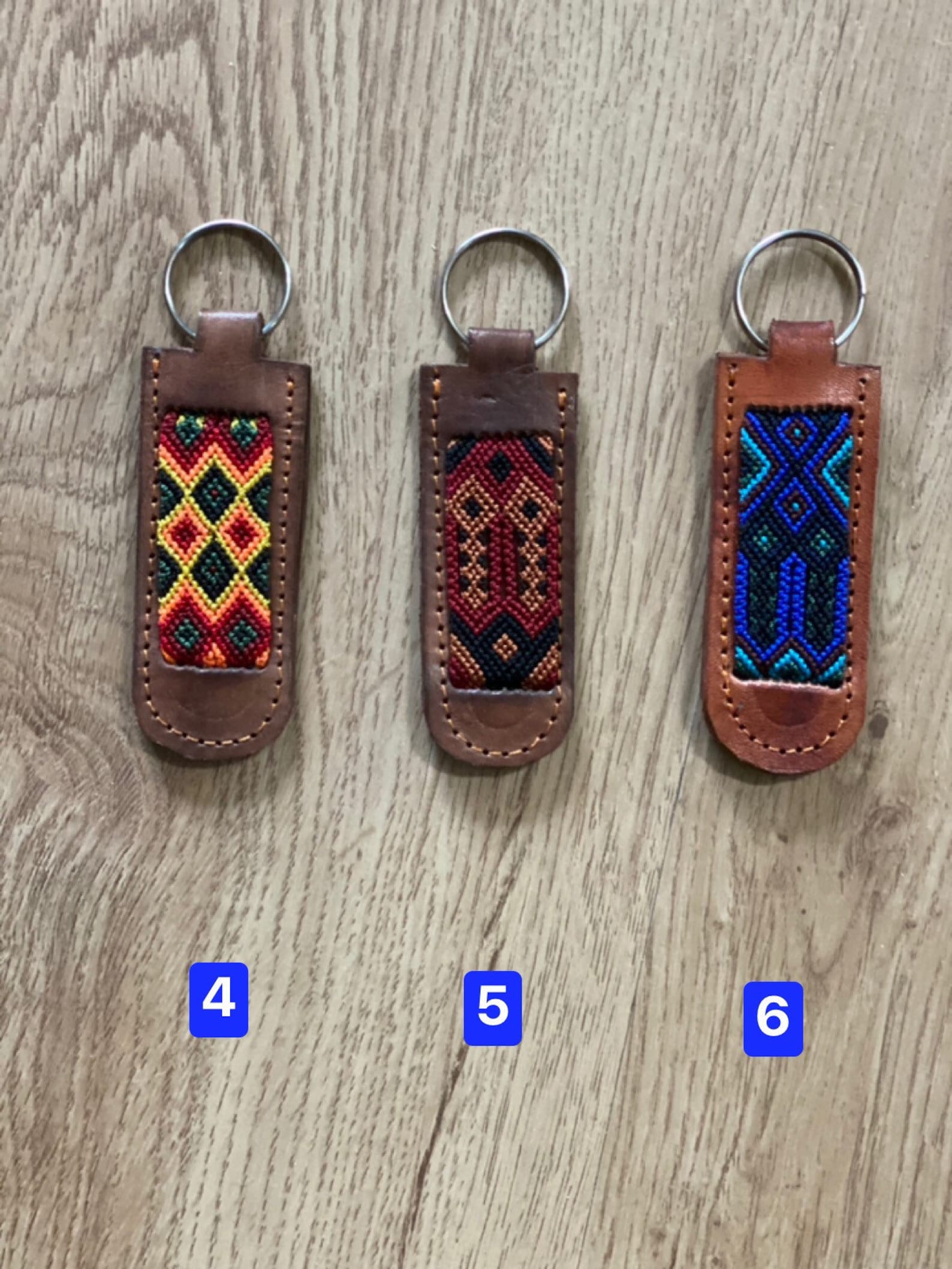 Weaved Keychains Leather Keychain for men Leather Mens Etsy