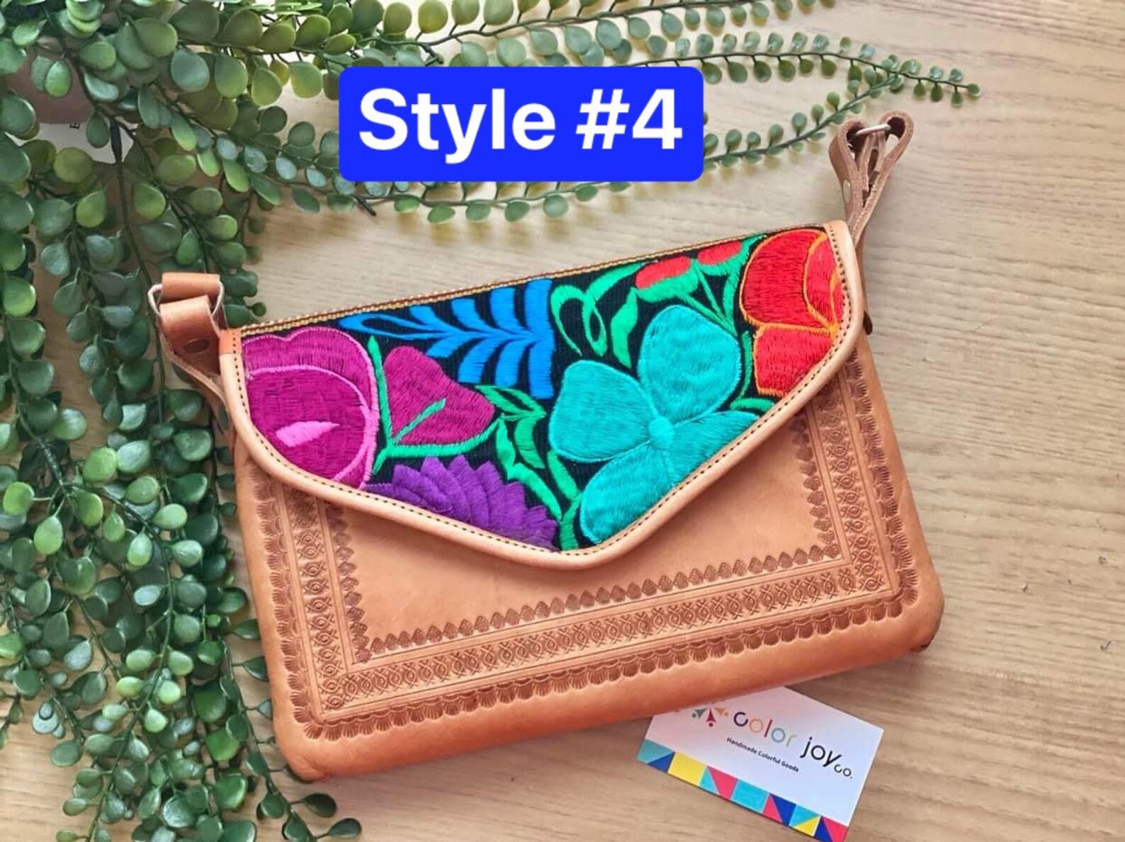 Handmade Mexican Leather Bag Handtooled Embossed Leather Etsy