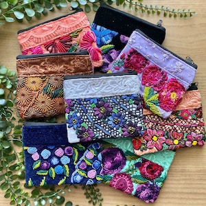 Porte-monnaie, Monedero, Mini pochette, pochette tissée à fermeture éclair, Bolsita mexicana, Monedero Mexicano Bordado, pochette tissée sur métier à tisser, cadeaux mexicains