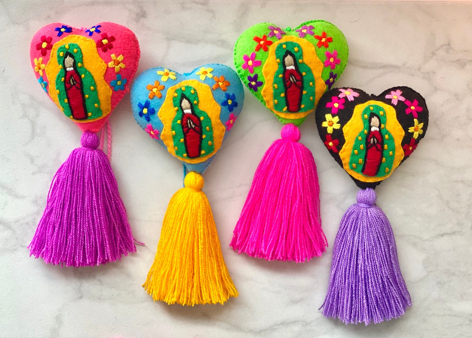 Virgen De Guadalupe Tassel Virgen De Guadalupe Decor Our Etsy