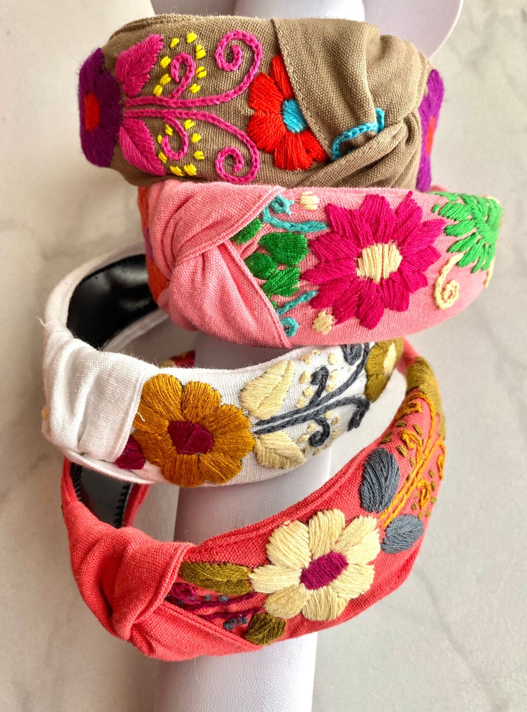 Embroidered Headbands, Turban Women, Gift for Her, Headband for Winter