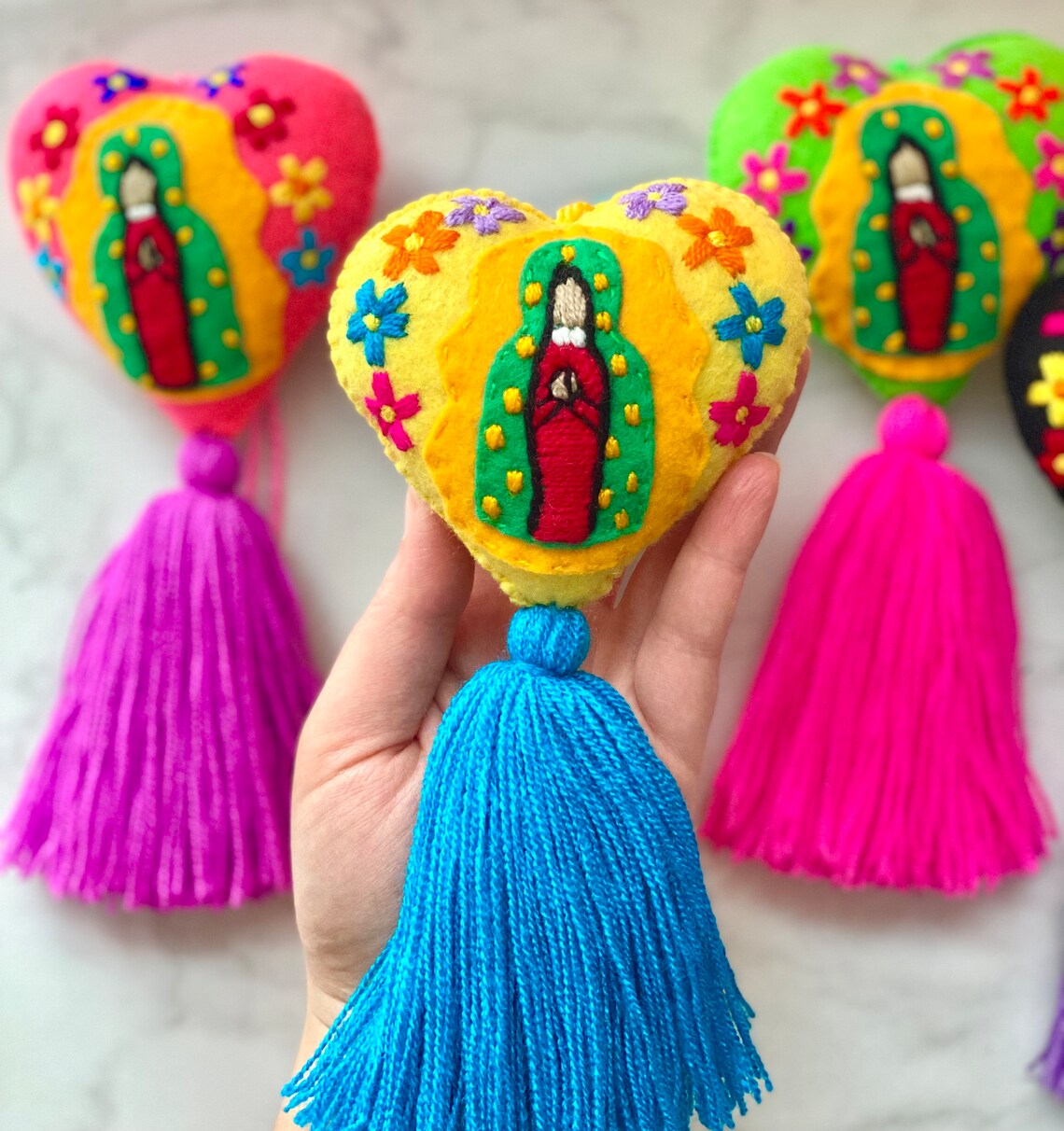 Virgen De Guadalupe Tassel Virgen De Guadalupe Decor Our Etsy