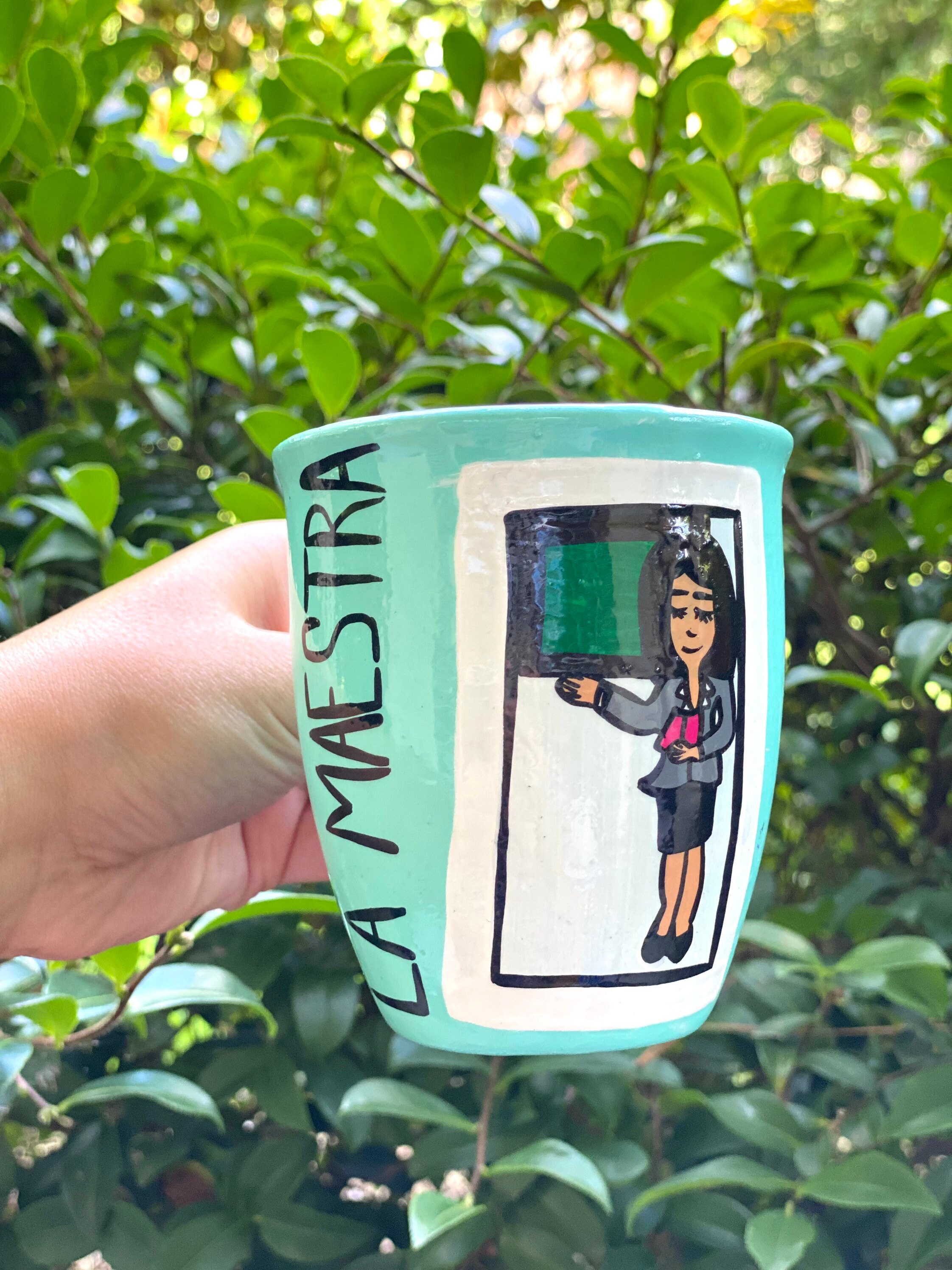 La Maestra Loteria Mug Loteria Mexicana Mug Mug Handmade - Etsy