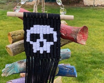 Cow Skull Macrame Wall Hanging Fiber Art Southwestern - Etsy
