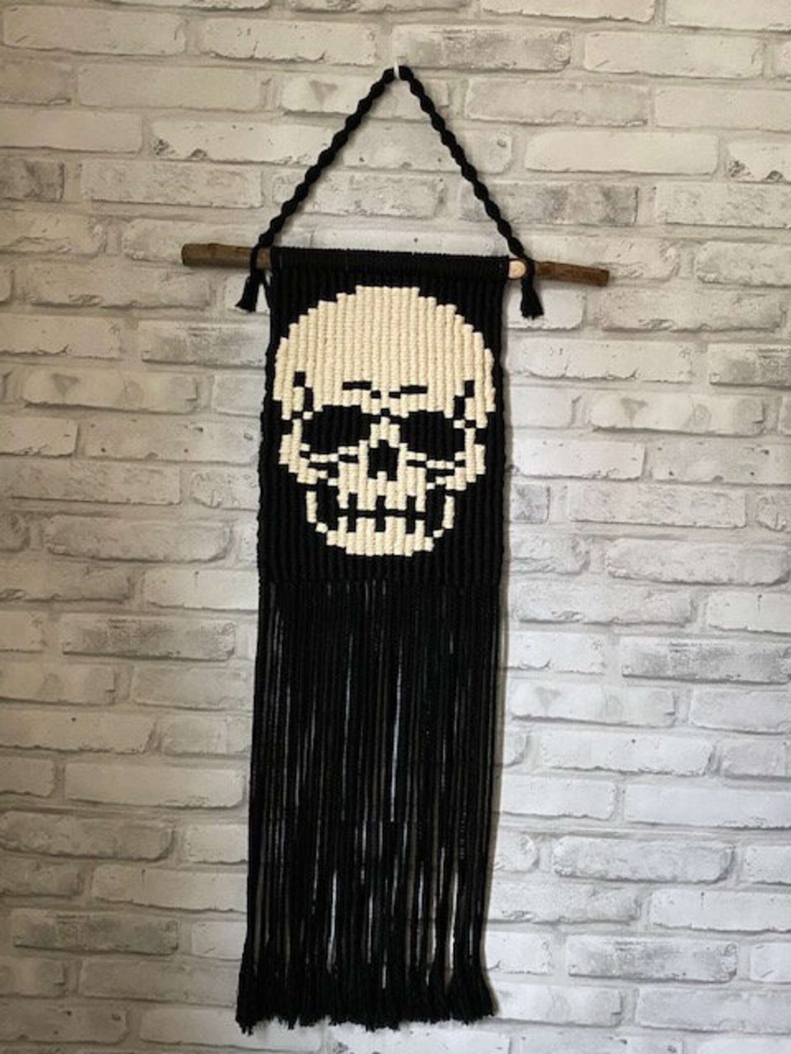 Macrame Wall Hanging Skull Macrame Etsy.de