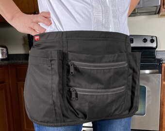 Smart Apron Waist Style; Black: Apron, Uniform, Apparel, Restaurant, schools, teachers, home cooking, vendor, concessions, chef, works