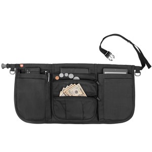 Smart Apron Waist Apron - 7 Pockets with Zippers & Adjustable Clip Belt, food servers, restaurants, vendors, concessions, all purpose usage