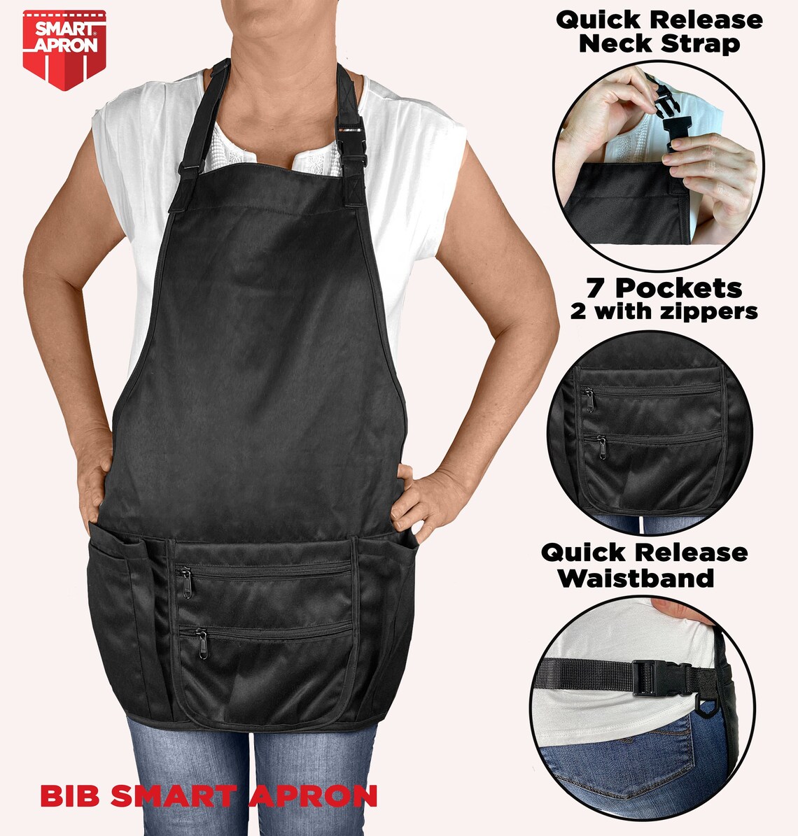 Smart Apron Bib Style Apron Uniform Apparel Restaurant Etsy