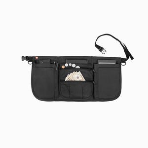 Apron, black, 7 pockets, quick release waist band, organizes everything durable