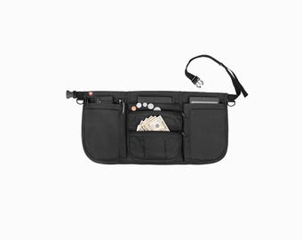 Apron, black, 7 pockets, quick release waist band, organizes everything durable