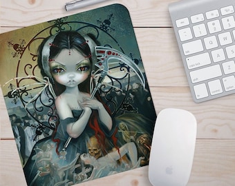 Unseelie Court Death Mousepad / Big Eye Fantasy Art / Jasmine Becket-Griffith / Strangeling / Grim Reaper Mouse Pad / Afterlife