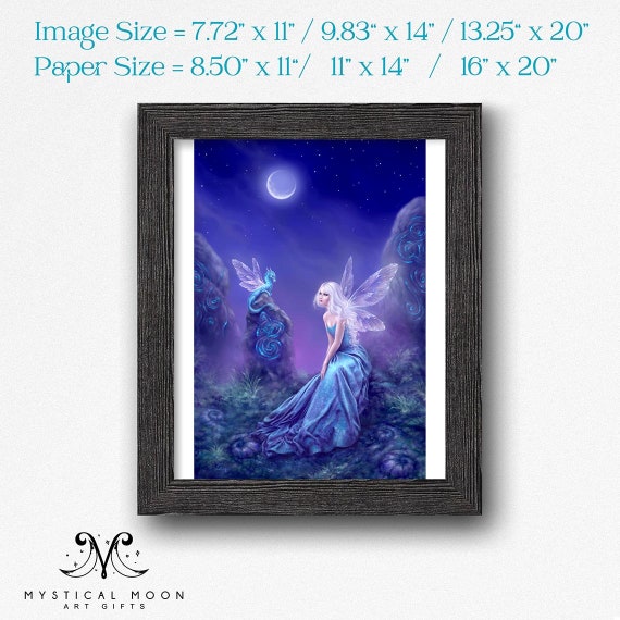 Moon Fairy Princess Art Print / Fantasy Artwork / Rachel Moon Fairy Princess Art Print / Fantasy Artwork / Rachel