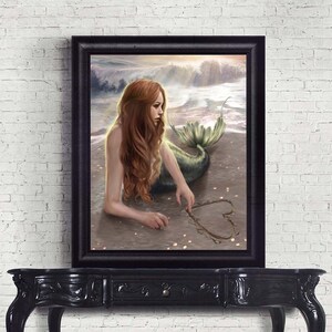 Beach Mermaid Art Print / Fantasy Artwork / Selina Fenech / Nautical