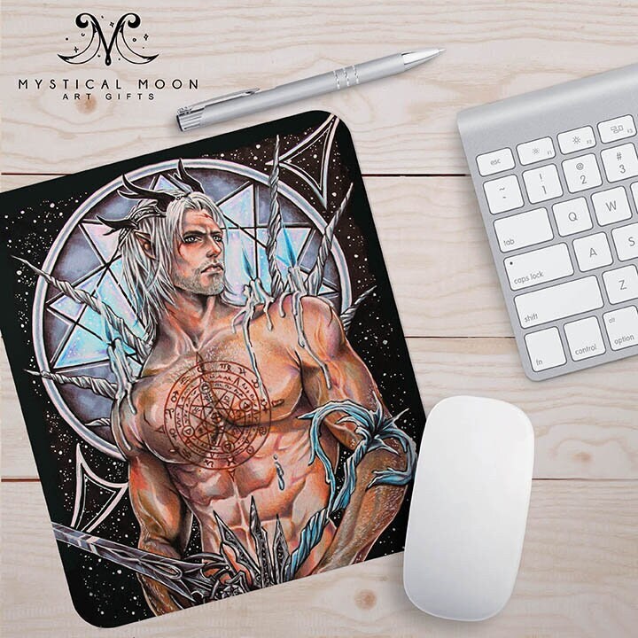 The King Elf Mousepad / Fantasy Art Mousepad / Nelleke Schoemaker / Elf Mousepad / Tarot Card Gifts / Elf Art / Magical Gifts