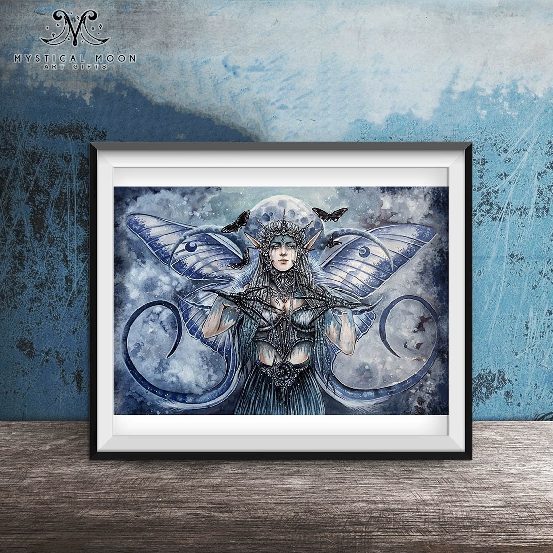 Moon Fairy Art Print / Fantasy Artwork / Hippie Wall Decor / - Etsy