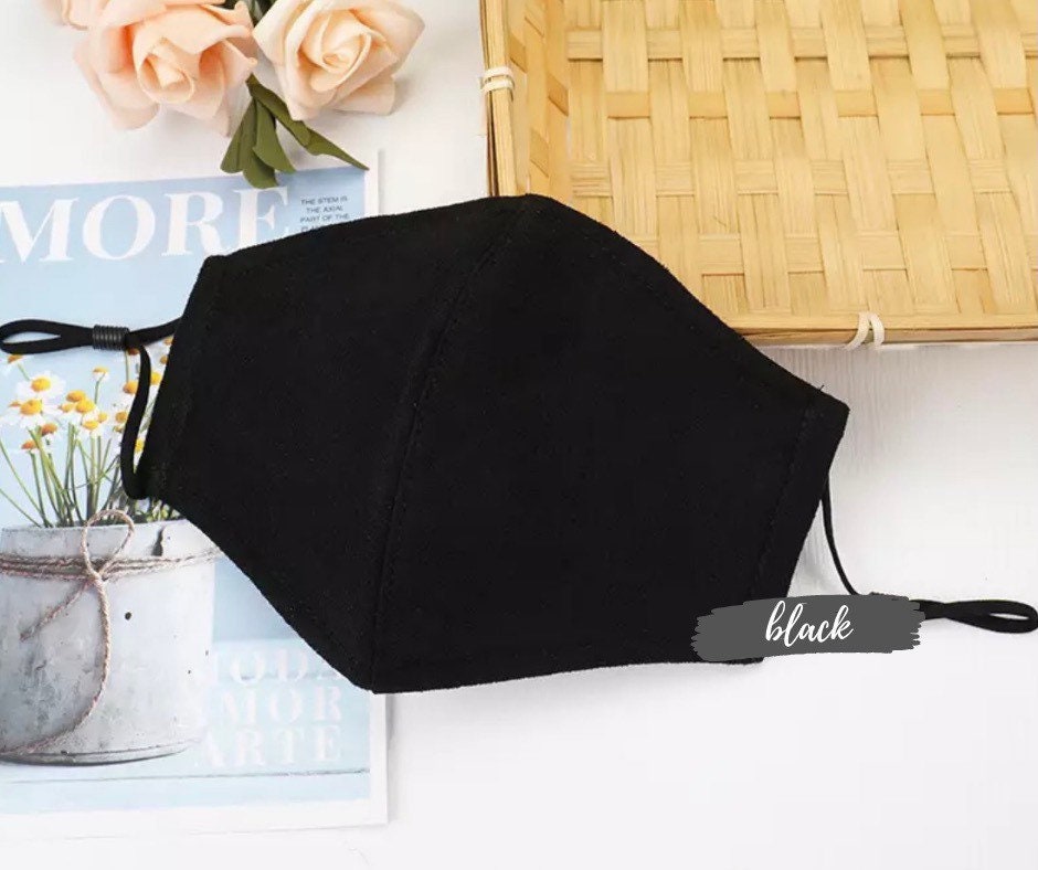 Buy Cotton Face Mask, Black Face Mask, Washable Reusable Face Mask