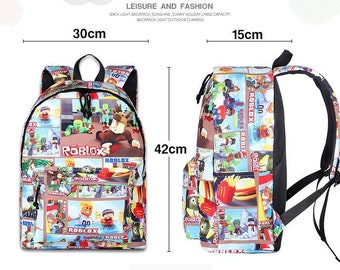 Roblox Backpack Etsy - printing roblox backpacks boys minecraft backpack student