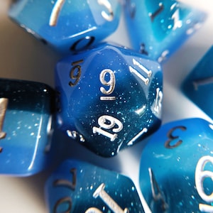 Deep Ocean Elemental Dice - 7 Piece RPG