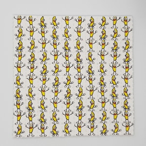 Dancing Banana LSD Arkusz 100 Tab Kwas Art Print Psychedelic Blotter Art