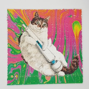 Cat blotter art 100 tab hoja de arte ácido arte psicodélico