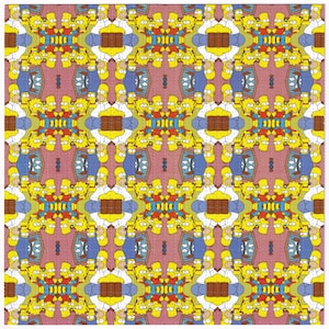 Pôster com estampa ácida da arte dos Simpsons Blotter Art