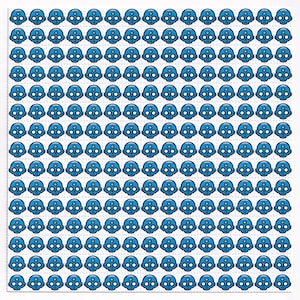 Cartaz de folha de arte ácida com arte azul-bebê
